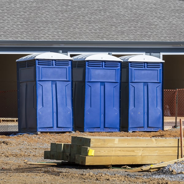 what is the expected delivery and pickup timeframe for the portable toilets in Shackle Island